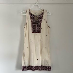 MADEWELL Off White Linen Sleeveless Mini Dress